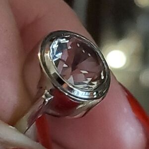 Genuine Aquamarine 4ct In Silver 935°A Ring 1940-1950